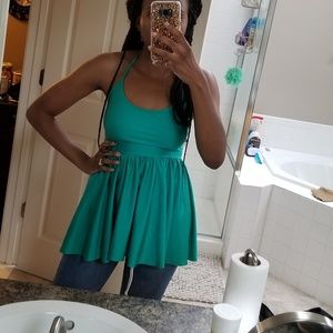 American Apparel Halter Shirt. (Greenish)